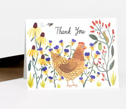 Chicken Thank You Greeting Card