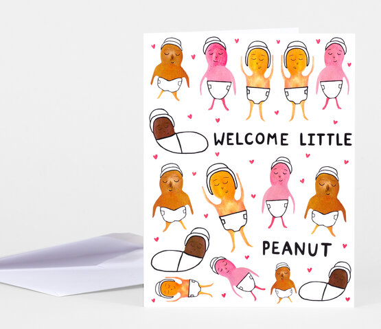 Welcome Little Peanut Greeting Card
