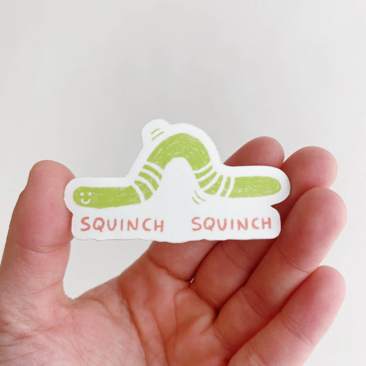 Squinch Worm Sticker