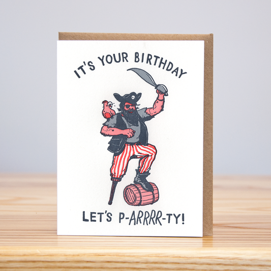 Pirate Let's Party Greeting Card