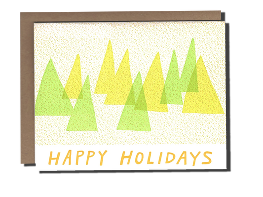 Happy Holidays trees card