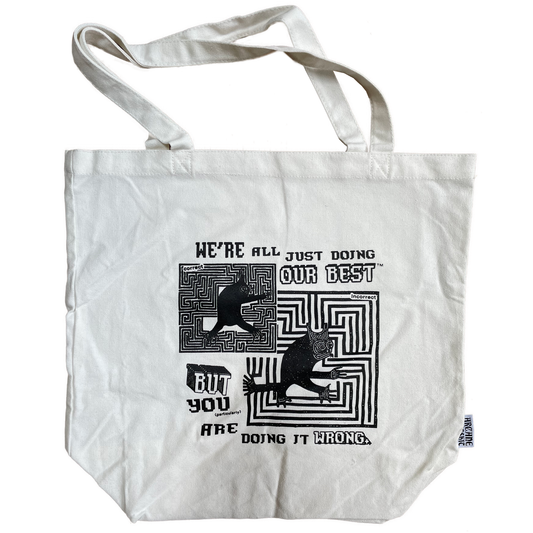 "Doing Our Best" tote bag